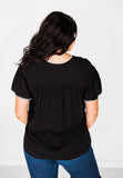 Flutter Sleeve Embroidered Top