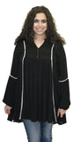 Bohemian Peasant Dress, Black