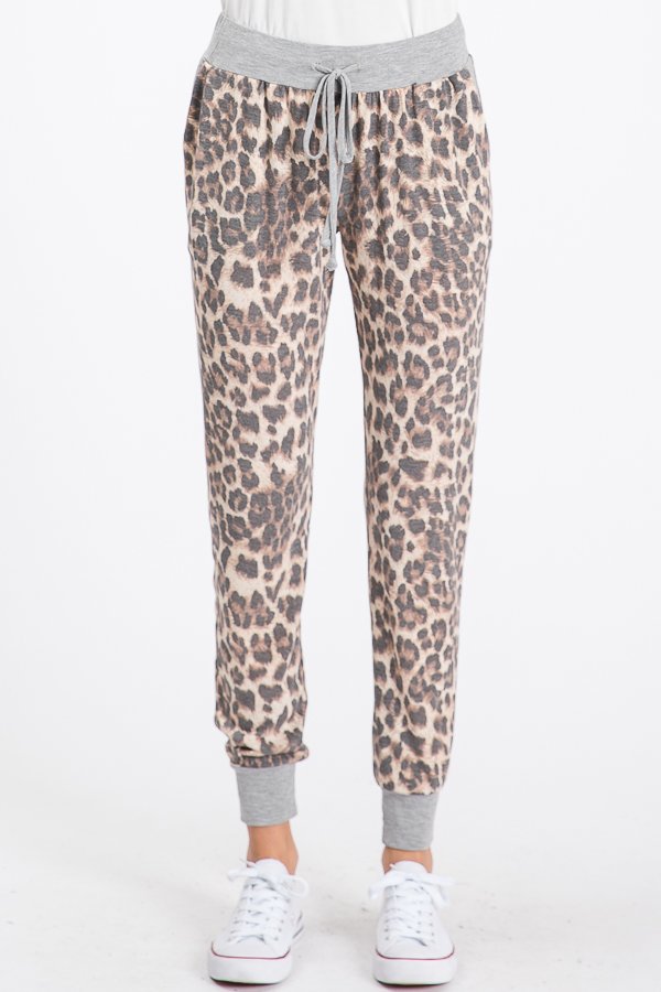 ANIMAL PRINT JOGGERS