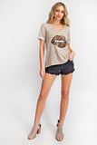 Snake & Leopard Lips Top