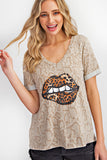 143 story snake & leopard lips top