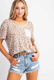 Cheetah Pocket Top, Sand