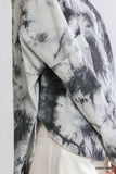 Tie Dye Ribbed Top,  Grey