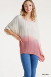 Ombre Dolman Sleeve Top, Natural