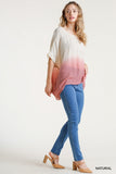 Ombre Dolman Sleeve Top, Natural
