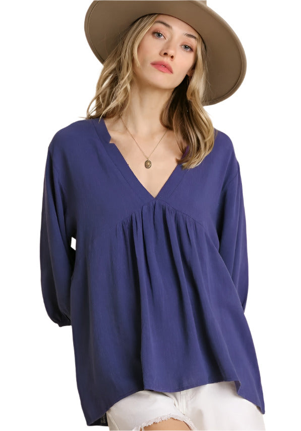 UMGEE USA Ballon sleeve babydoll top