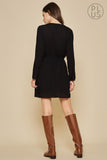 Embroidered Button Up Tunic Dress