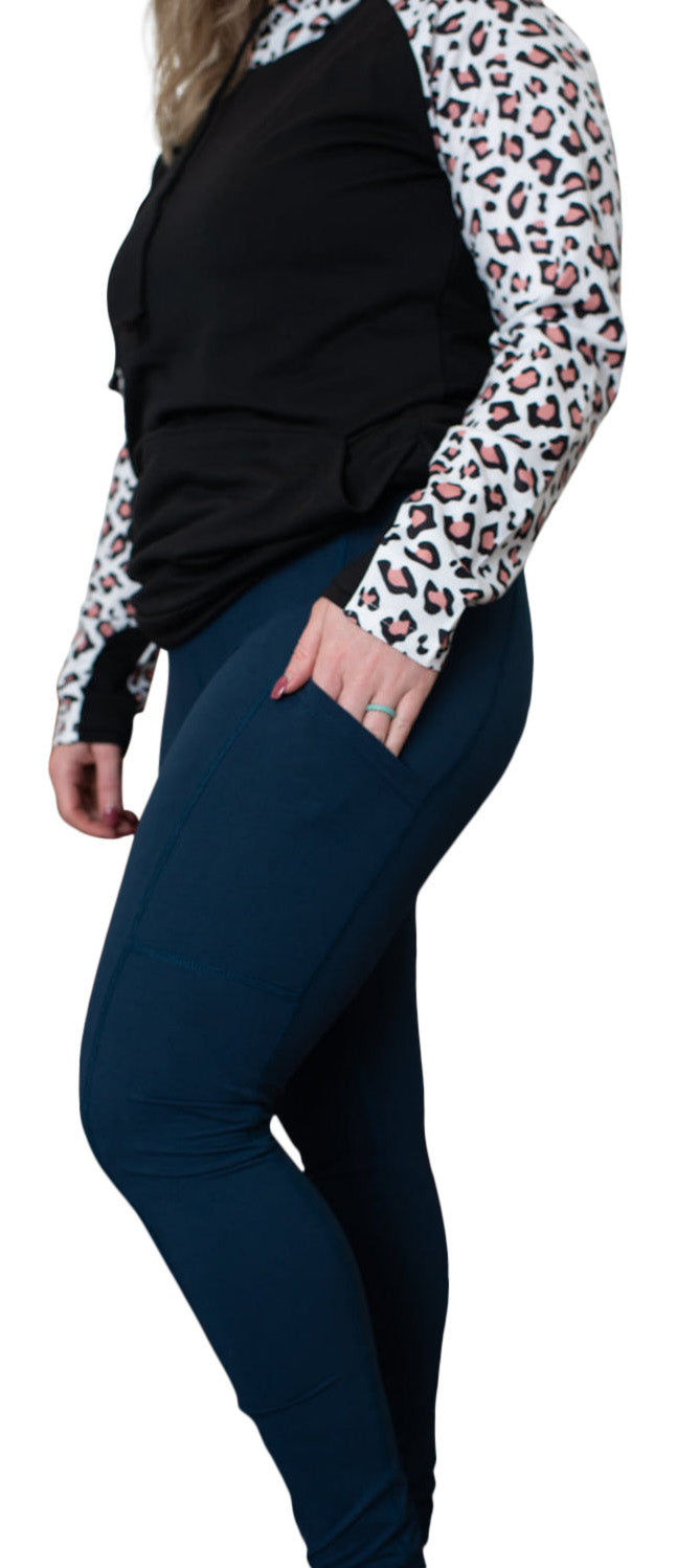 Pocket Yoga Leggings, Navy