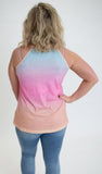 Ombre Keyhole Tank Top, Rainbow