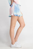 Cotton Candy Tie Dye Ruffle Shorts