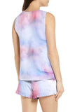 Vered Loungewear Shorts Set, Pink & Blue