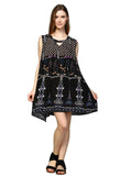 Sleeveless Keyhole Dress, Black