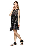 Sleeveless Keyhole Dress, Black