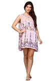 Sleeveless Keyhole Dress, Pink