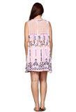 Sleeveless Keyhole Dress, Pink
