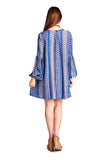 Floral & Paisley Keyhole, Blue