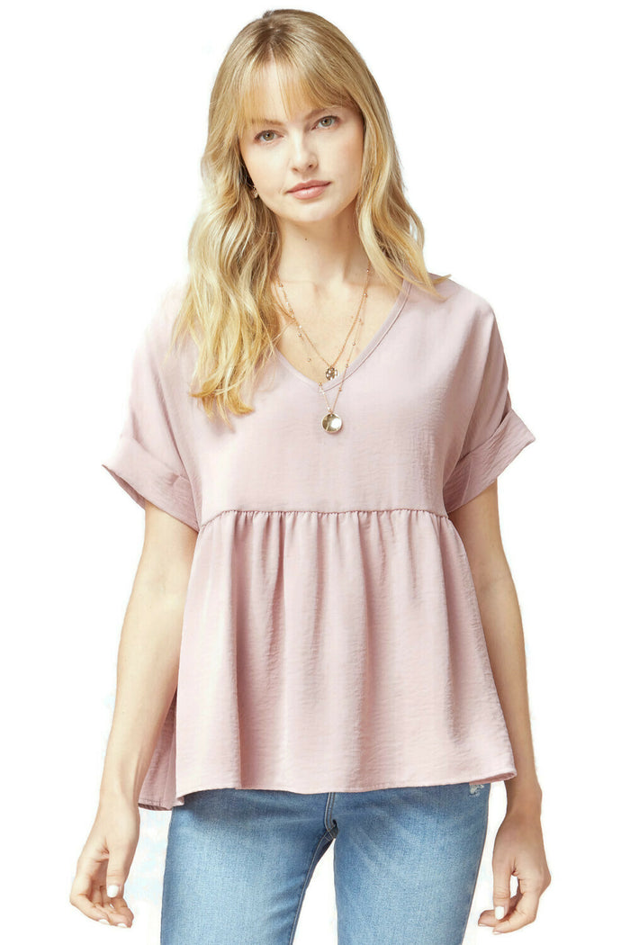 entro usa Textured Babydoll Top