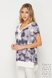Charcoal Star Print Top