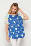 honeyme stars & stripes navy top