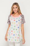 honeyme leopard & stars top