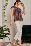 Flutter Sleeve Babydoll Blouse