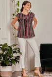 Flutter Sleeve Babydoll Blouse