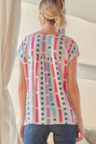 Floral Embroidered Printed Top
