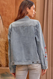 Floral Embroidered Denim Jacket