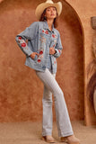 Floral Embroidered Denim Jacket