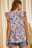 Babydoll Embroidered Pom Pom Top