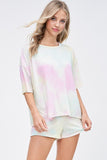 Pastel Tie Dye Shorts Set