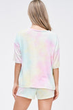 Pastel Tie Dye Shorts Set