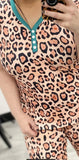 Leopard Short Sleeve Loungewear Set