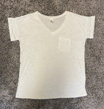 Boyfriend Pocket Top, Ivory