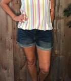 Dark Washed Non-Distresses Shorts