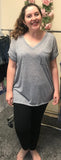 Boyfriend Pocket Top, Grey
