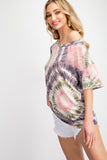 Don't Worry Be Happy Tie Dye Top