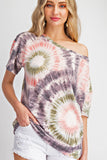 Don't Worry Be Happy Tie Dye Top