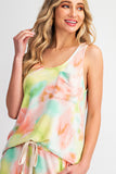 georgia peach tie dye tank top