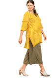 Striped & Fringed Top, Mustard