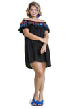 umgee embroidered ruffled dress