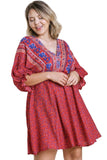 umgee usa Mixed Print Dress