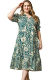 umgee usa Abstract Print Midi Dress