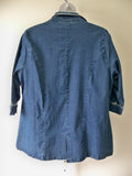 Crystal Trimmed Denim Jacket, Blue