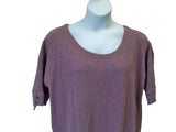 Kasey Cotton Short Sleeve Top, Violet