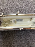 Carlo Fellini Silver & Leather Beaded Clutch