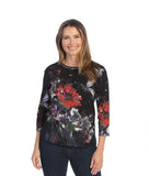 Passion Round Neck Printed Cotton Top