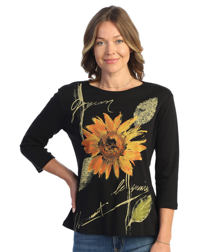 jess jane sunflower printed top