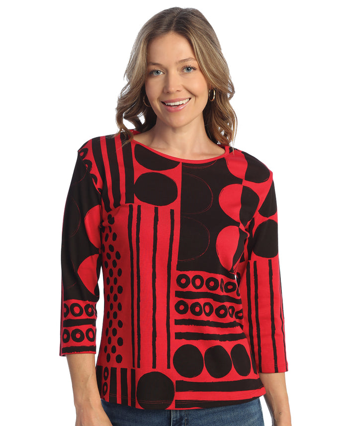 Bebop Printed Cotton Top