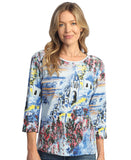 Greece Printed Cotton Top